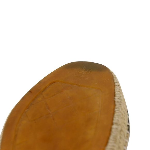 Chanel Embroidered Espadrille 38 Cap Toe Leather Flats CC-0915N-0001 - Picture 12 of 12